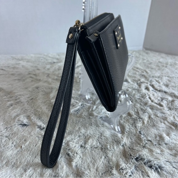 Kate Spade Black Leather Wallet Wristlet - Picture 4 of 16